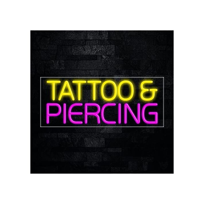 Tattoo & Piercing LED Neon Sign for Tattoo Studios
