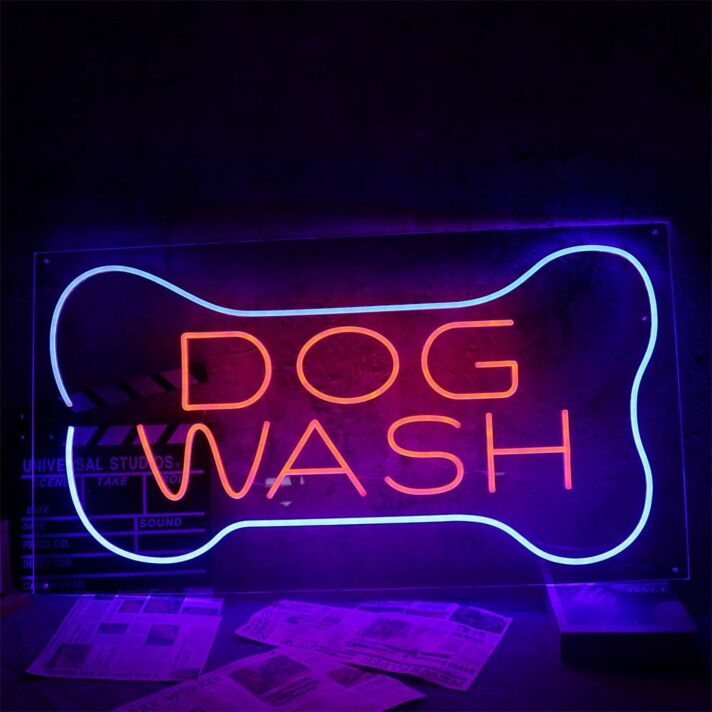Dog Wash Neon Sign for Pet Grooming Shops
