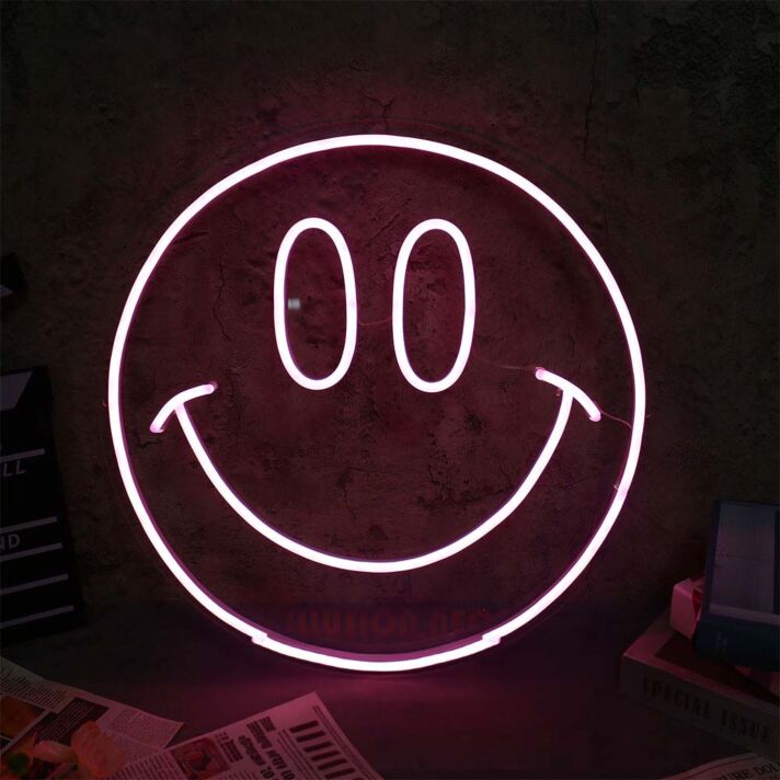 Big Smile Face Neon Sign for Positive and Fun Spaces