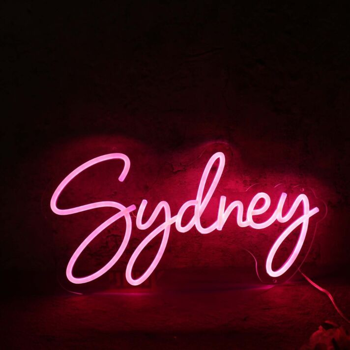 Sydney Red LED Neon Sign for Personalized Decor