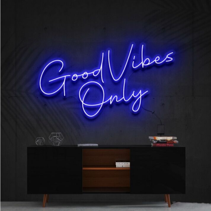 Good Vibes Only Neon Sign for Positive and Happy Spaces