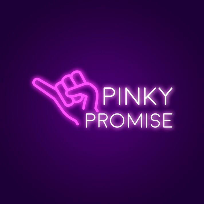 Pinky Promise Neon Sign for Friendship and Positive Spaces
