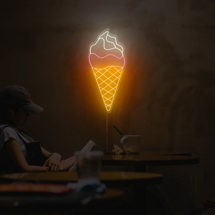 Ice Cream Neon Sign for Sweet and Fun Spaces