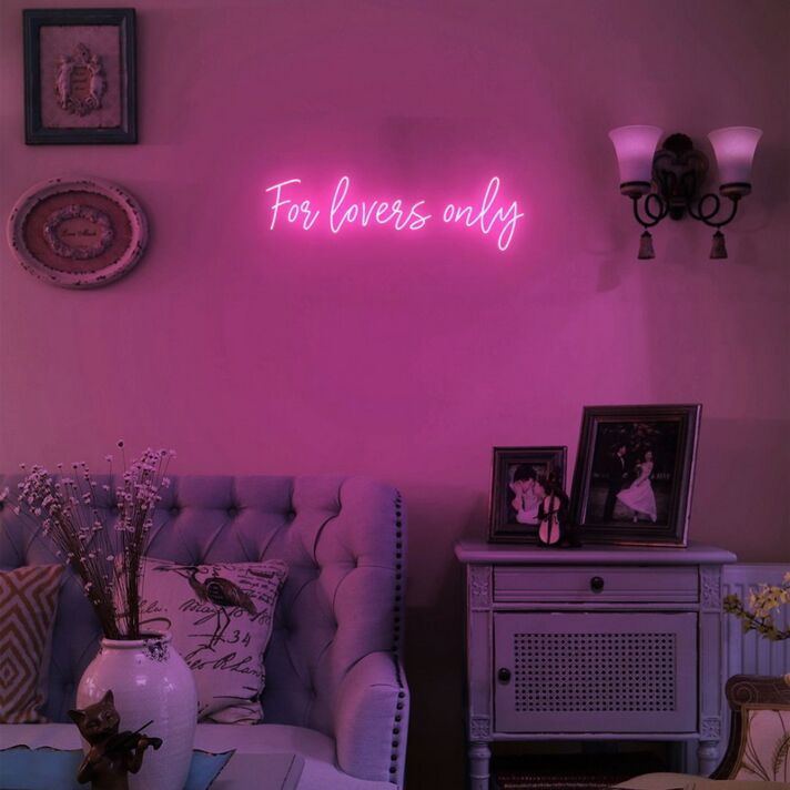 For Lovers Only Neon Sign for Romantic and Fun Spaces
