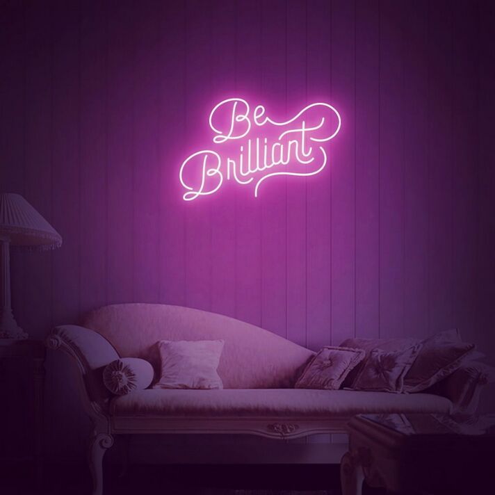 Be Brilliant Neon Sign for Motivational and Encouraging Spaces