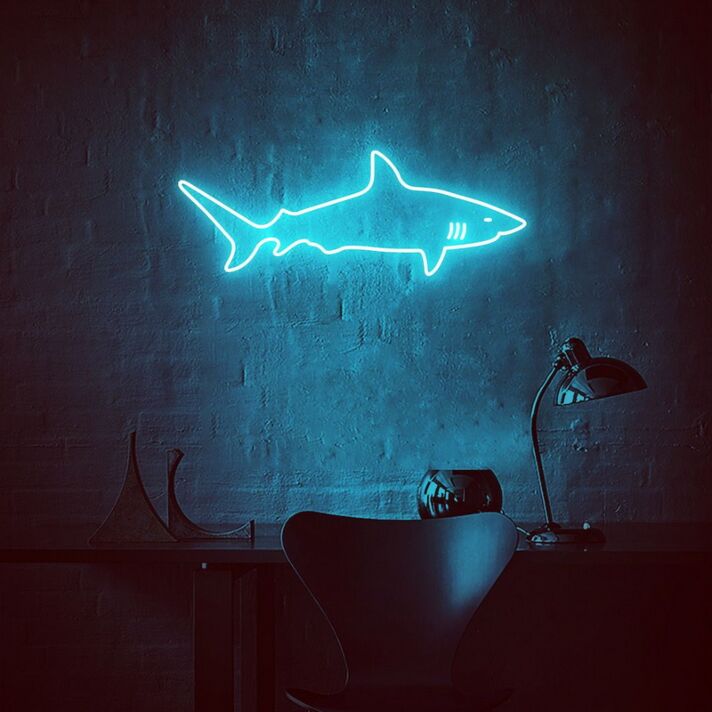 Shark Neon Sign for Bold and Fun Spaces