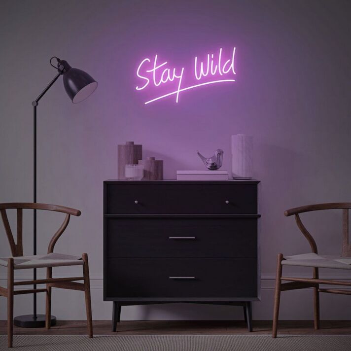 Stay Wild Neon Sign for adventurous and bold decor