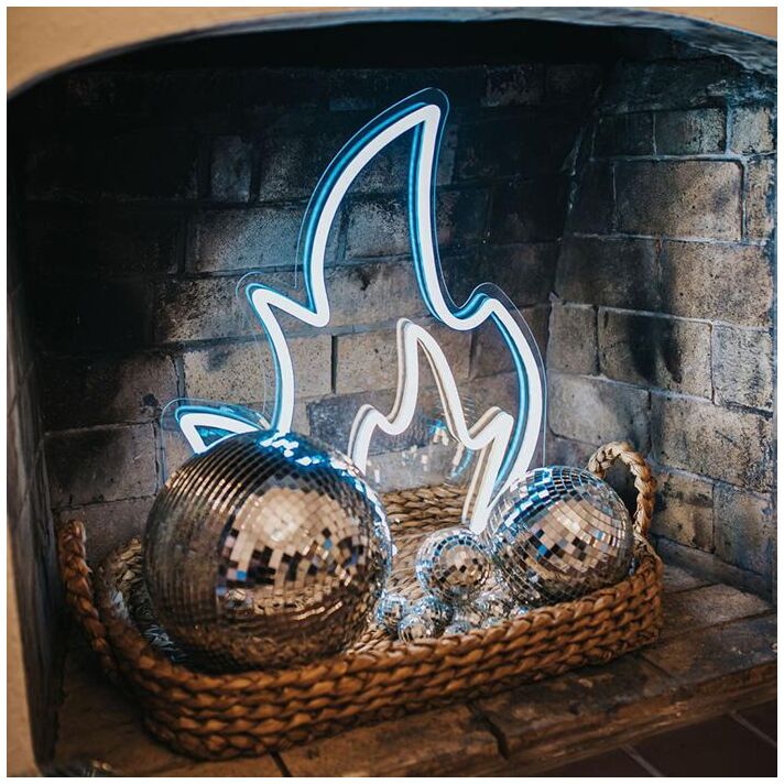 Flames Neon Sign brings energy to man caves and garages