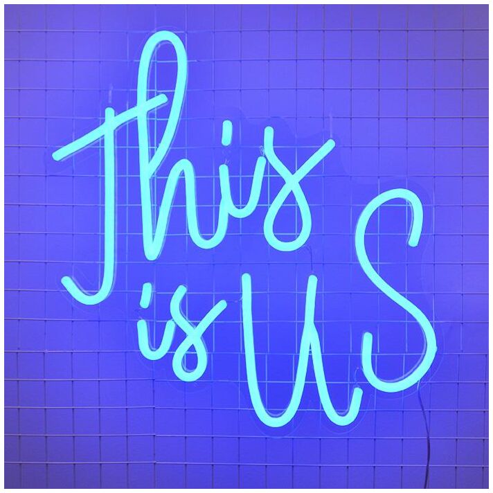 This Is Us Neon Sign for family-oriented living rooms