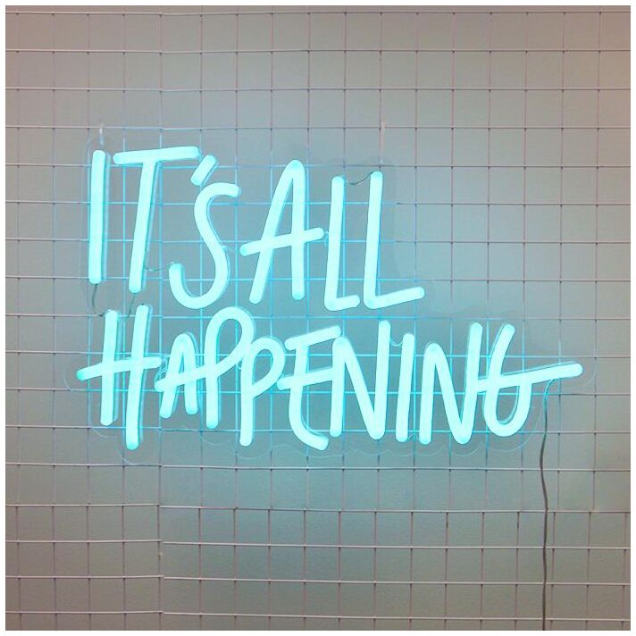 Its All Happening Neon Sign for exciting and vibrant party spaces