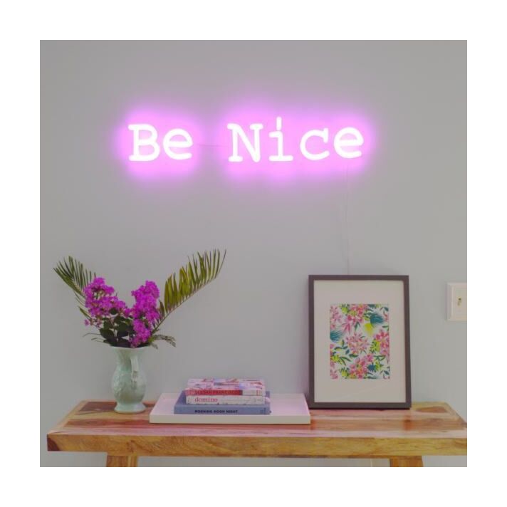 Be Nice Neon Sign spreads positivity in any room