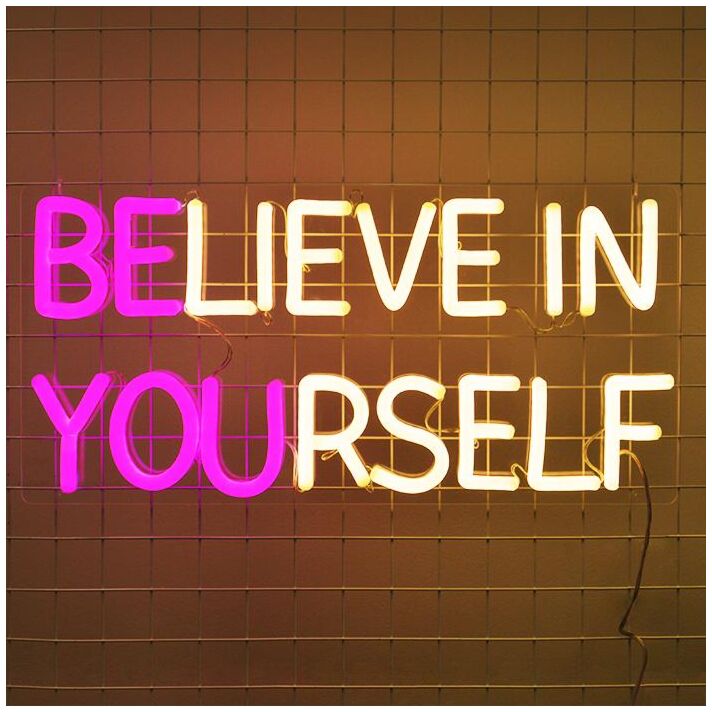 Believe In Yourself Neon Sign inspires and motivates any space