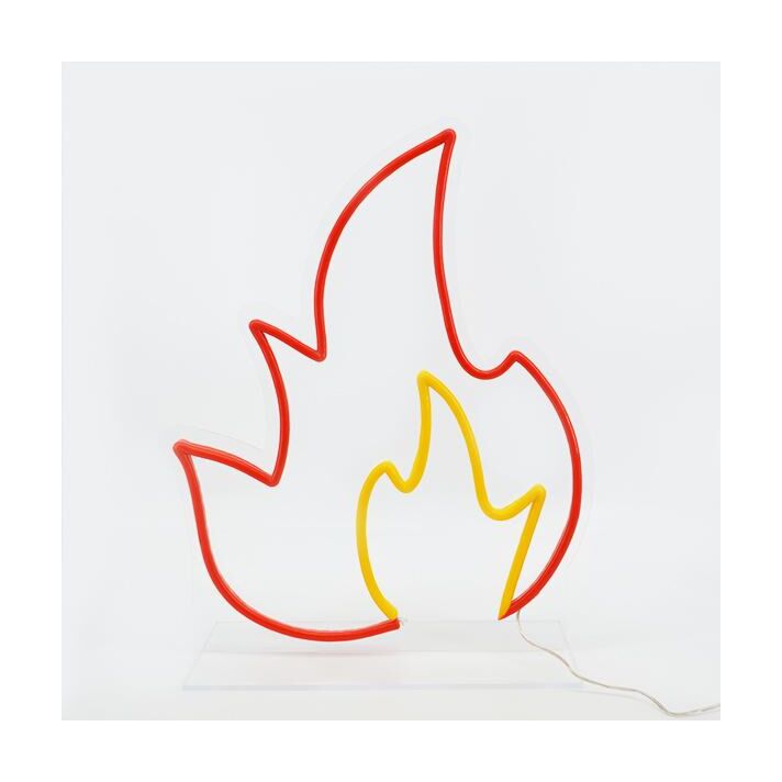 Flames Neon Sign brings energy to man caves and garages