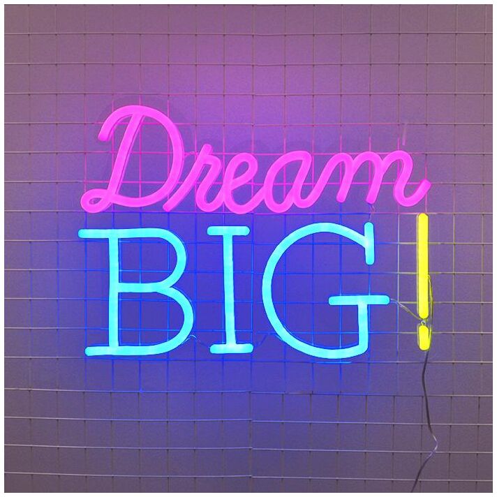 Dream Big Neon Sign inspires ambition in any room