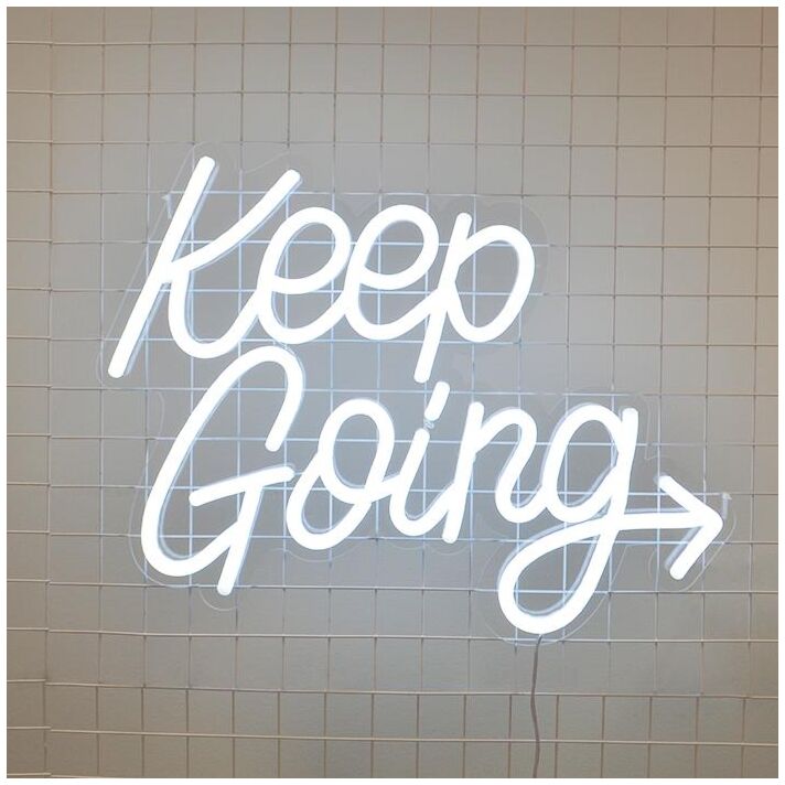 Keep Going Neon Sign for encouraging office environments