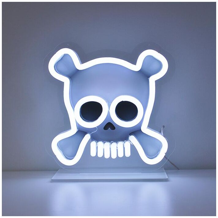 Skull Neon Sign for edgy and bold Halloween-themed rooms
