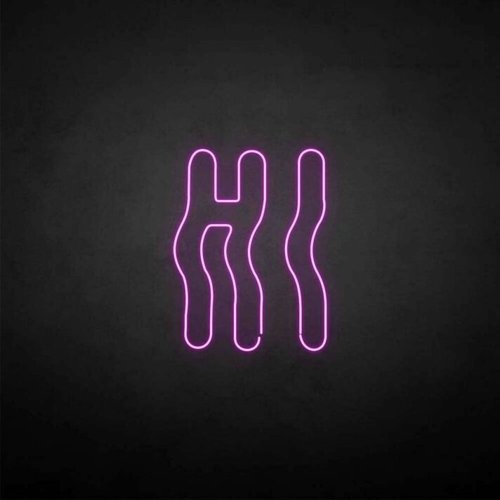 Hello' neon sign