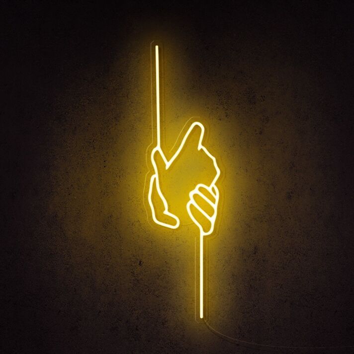 Holding On Neon Sign for encouraging and supportive spaces