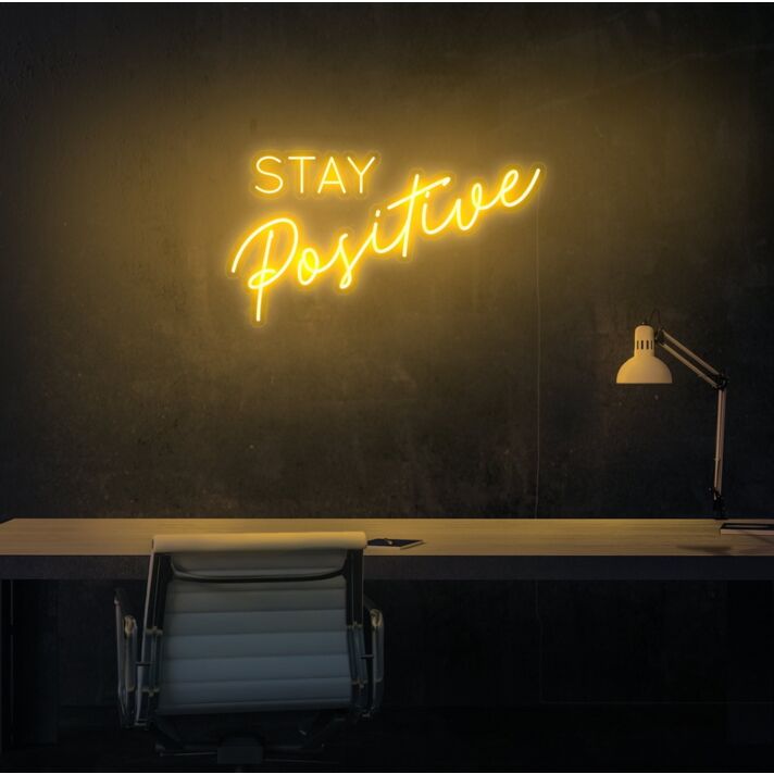 Stay Positive Neon Sign for uplifting and encouraging spaces