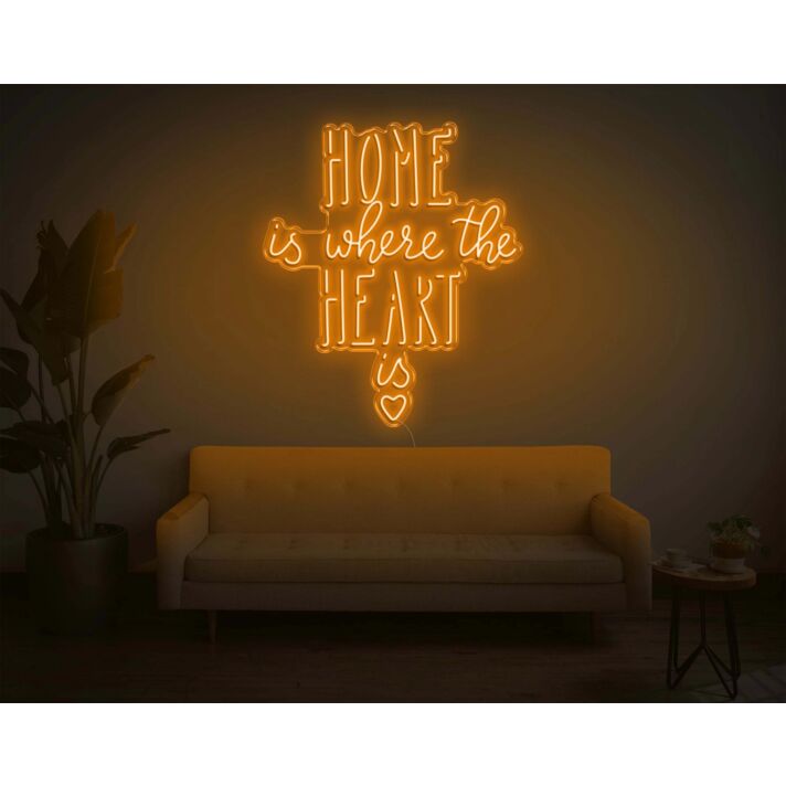 Home Is Where The Heart Is V2 LED Neon Sign