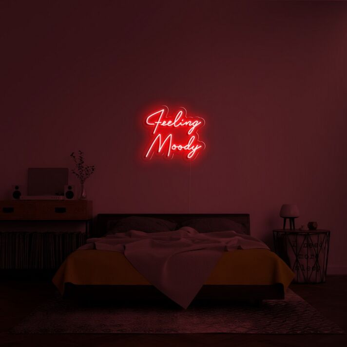 Feeling Moody Neon Sign for reflective and thoughtful spaces