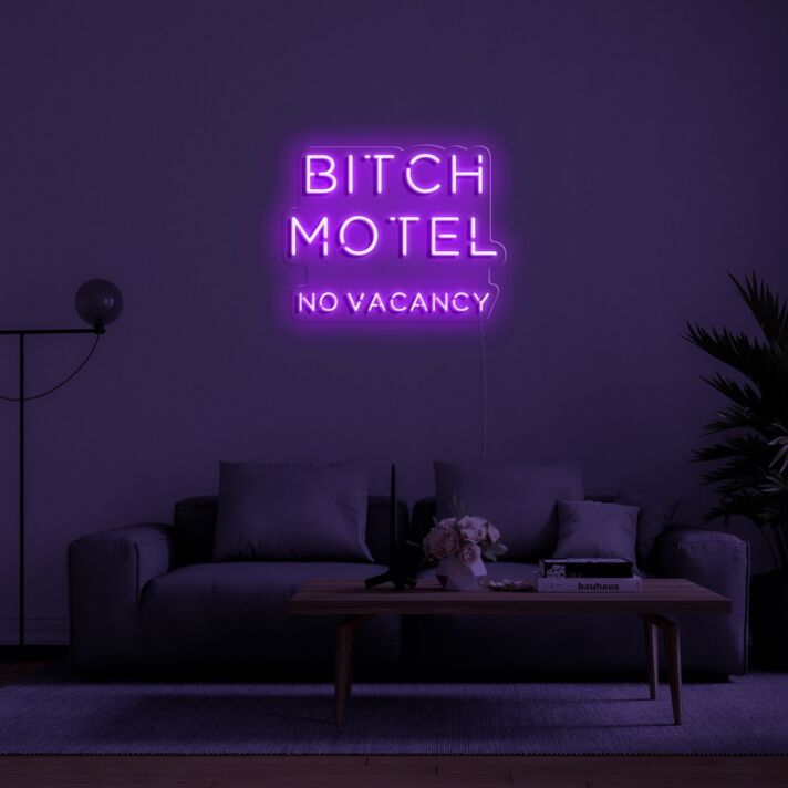 Bitch Motel Neon Sign perfect for bold and edgy spaces