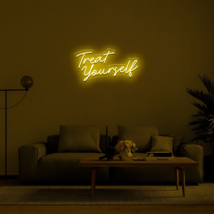 Treat Yourself Neon Sign for Self Care Spaces