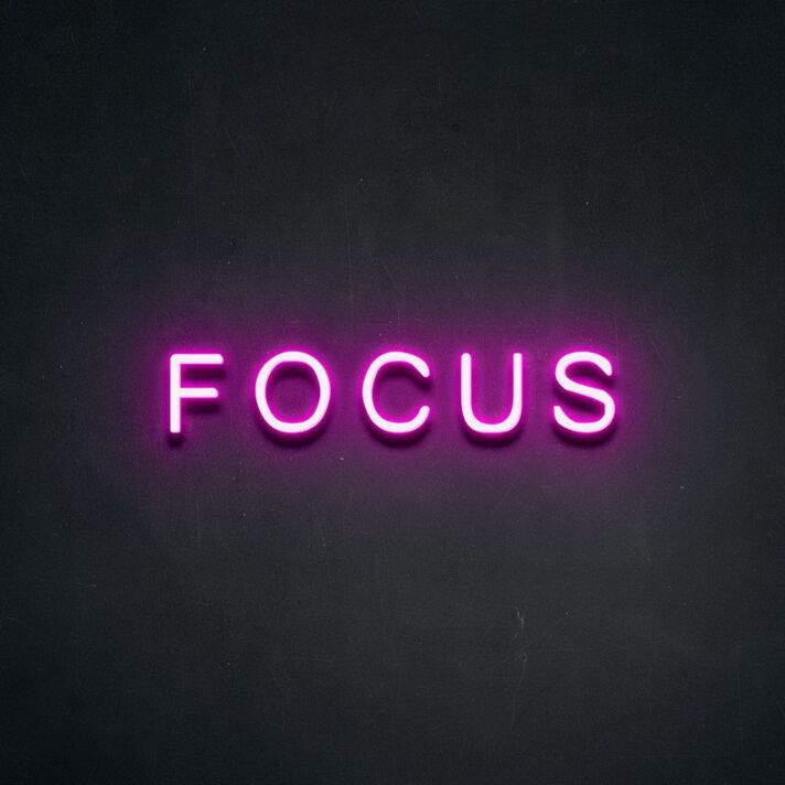 Focus Neon Sign for Productive Spaces