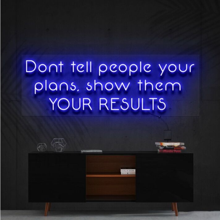 Show Them Your Results Neon Sign for Motivational Decor