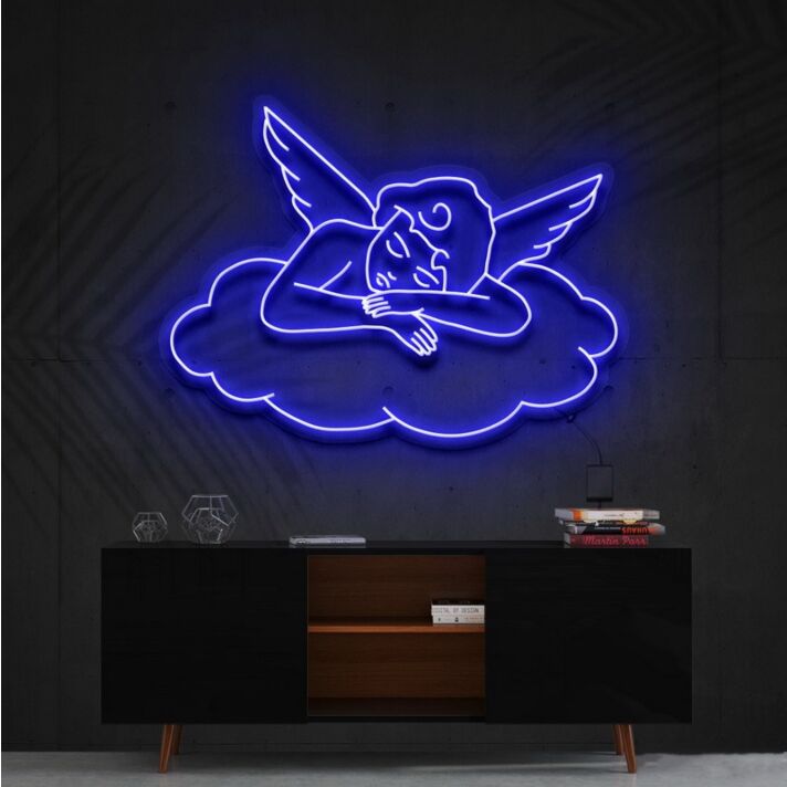 Sleepy Cupid Neon Sign for Romantic and Bedroom Decor