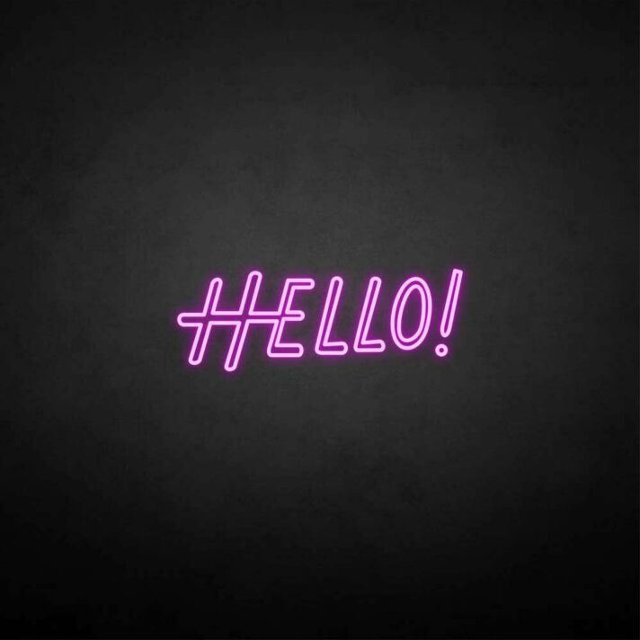 'HELLO2' neon sign