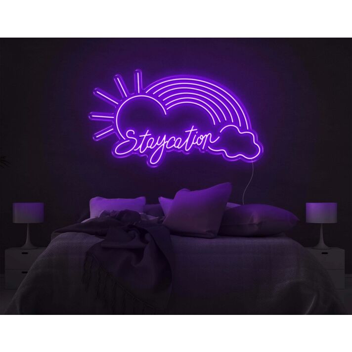 Staycation Rainbow LED Neon Sign