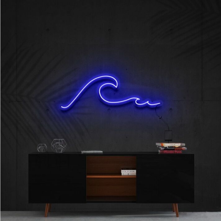 Wavy Neon Sign for Modern Decor