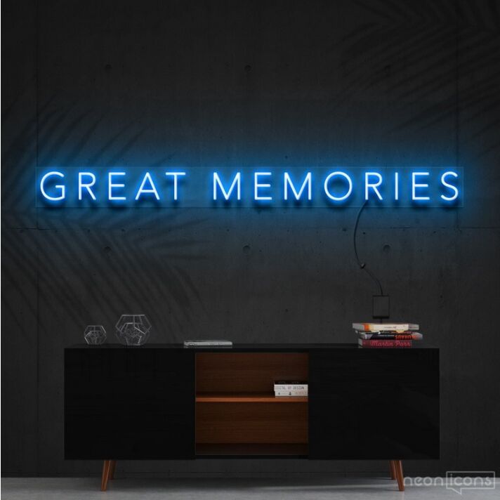 Great Memories Neon Sign for Family Rooms
