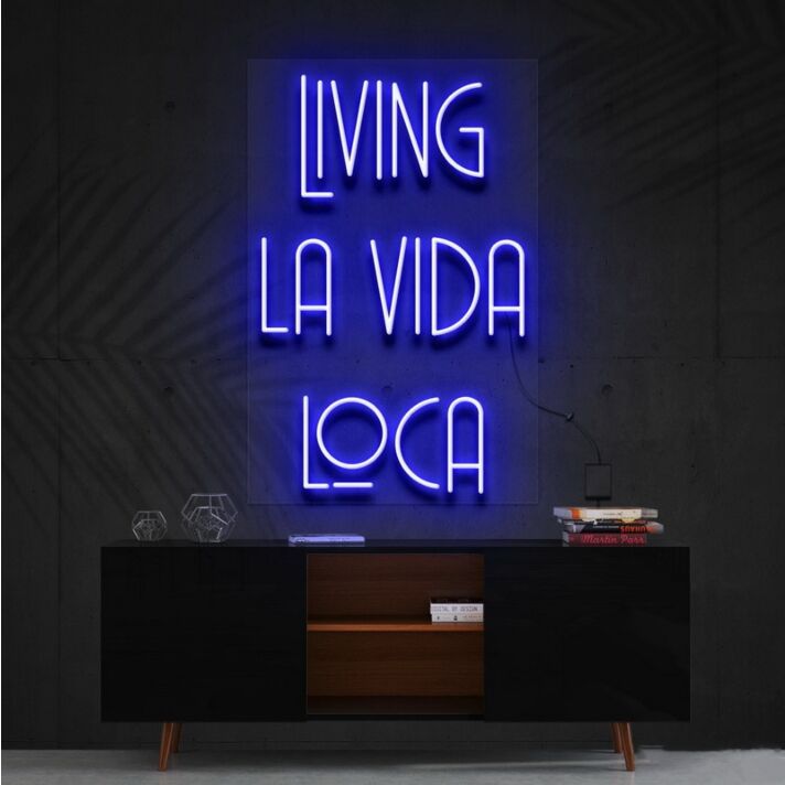 Living La Vida Loca Neon Sign for Party Spaces
