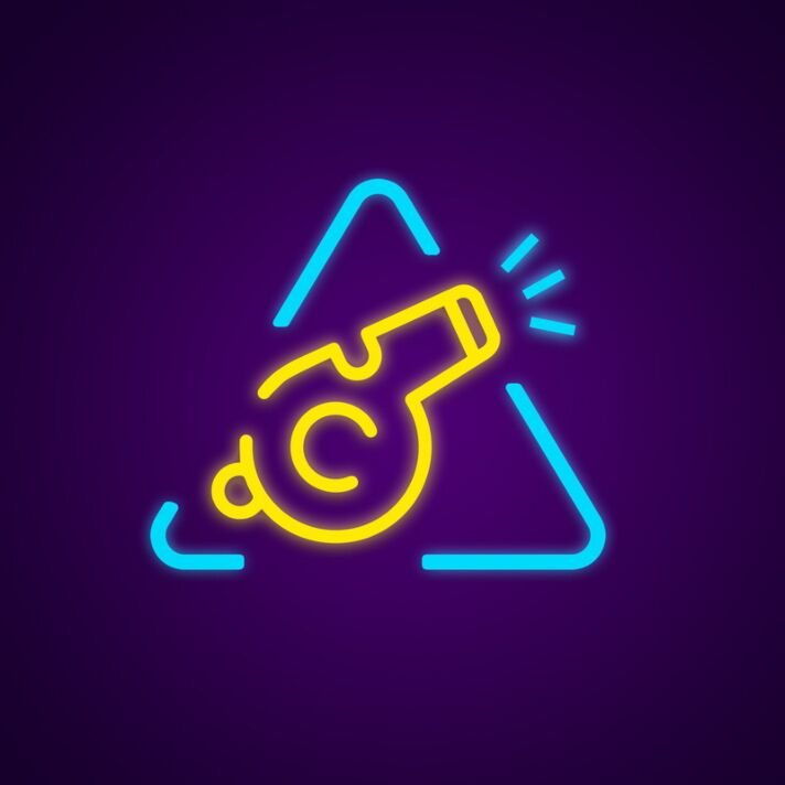 Whistle Neon Sign for Sports Enthusiasts