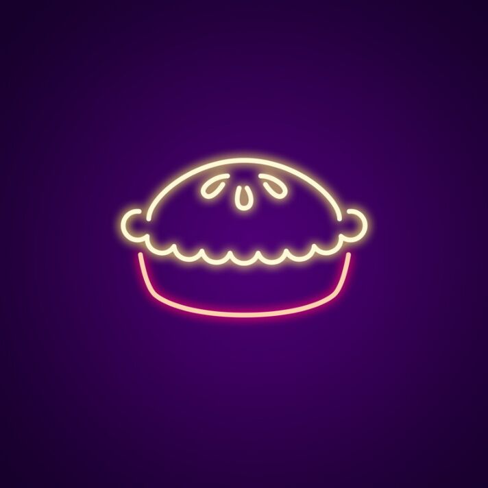 Pie Neon Sign for Kitchens and Food Lovers