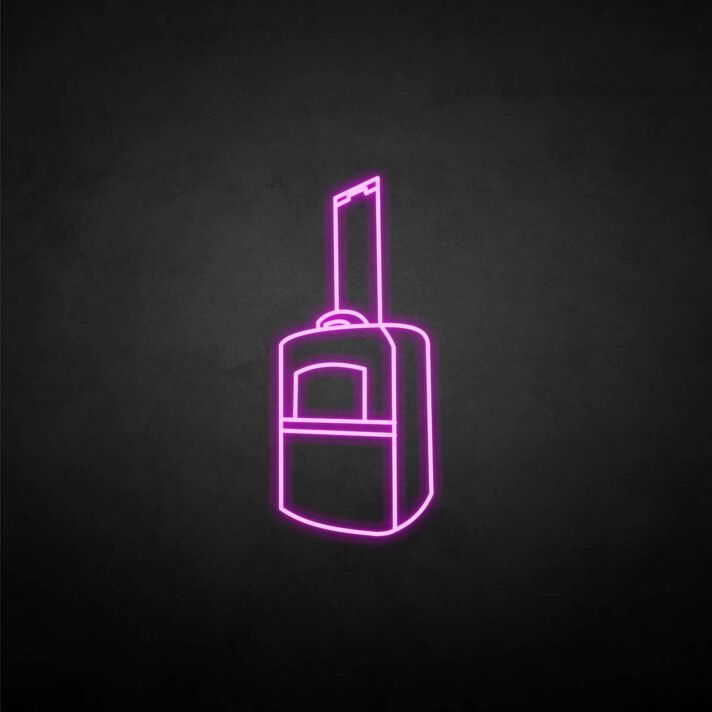 'suitcase' neon sign