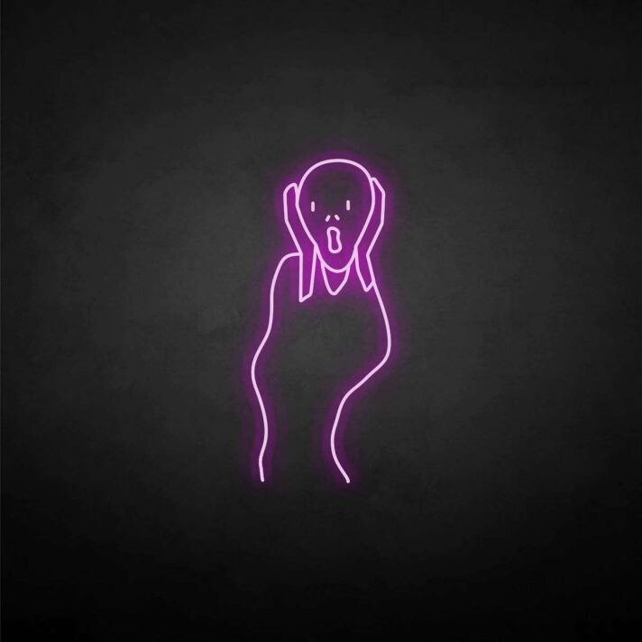'scream' neon sign