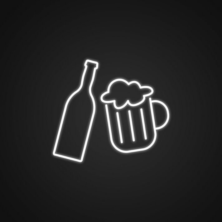 Beer Neon Sign for Party and Bar Spaces