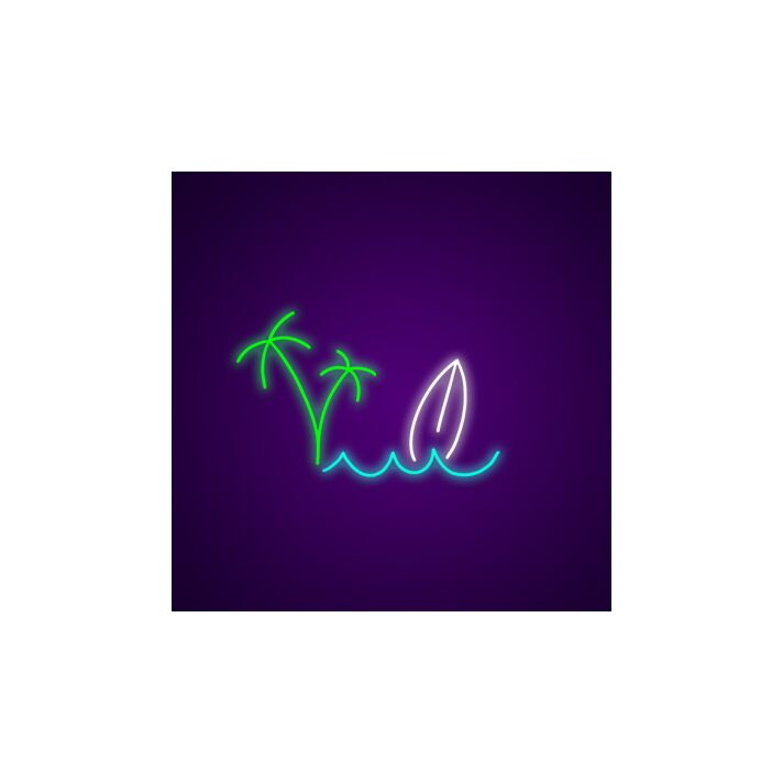 Beach Neon Sign for Coastal Themes