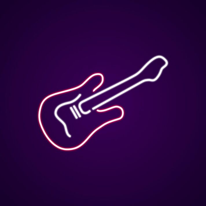 Guitars Neon Sign for Music Enthusiasts