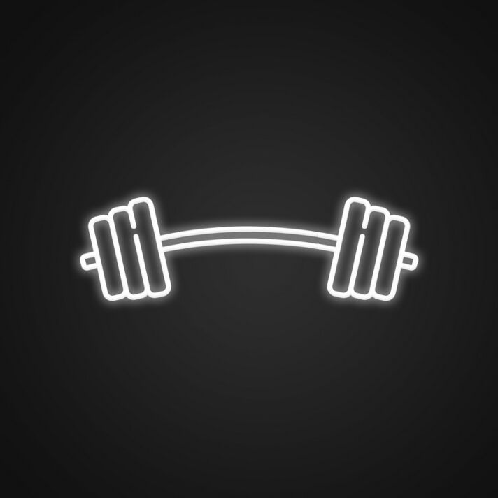 Barbell Neon Sign for Fitness Studios