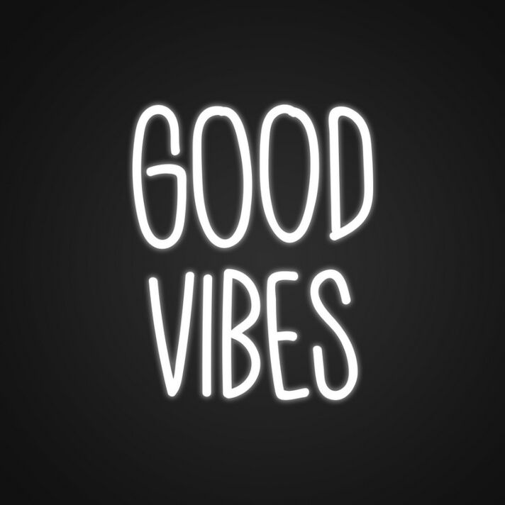 Good Vibes Neon Sign Create a positive atmosphere with good vibes