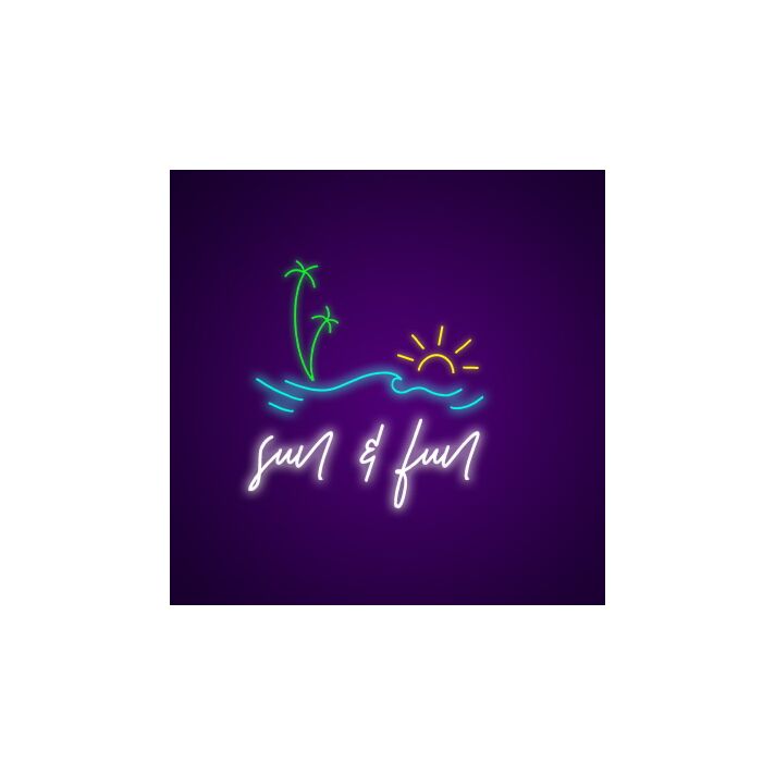 Sun And Fun Neon Sign Perfect for summer-themed decor