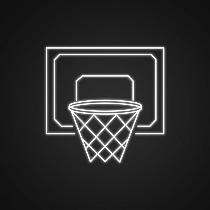 Basketball Net Neon Sign Perfect for sports bars and game rooms