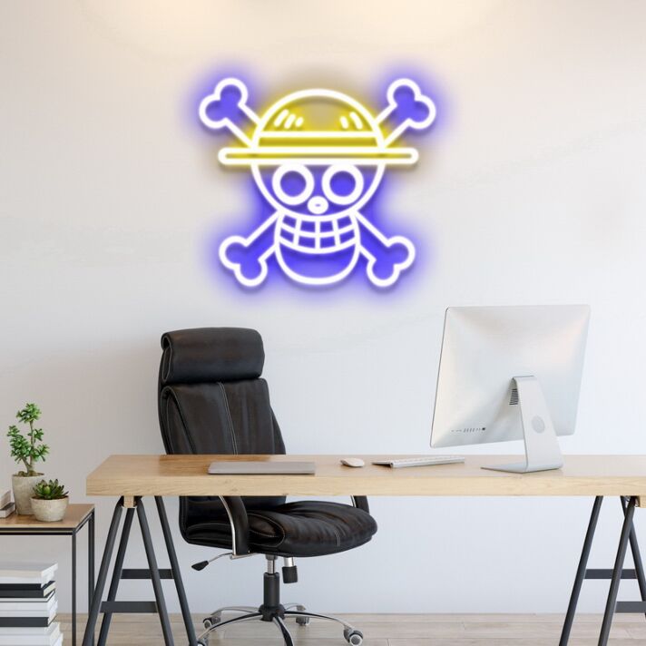 One Piece Skull Sign Neon Sign Great for anime lovers