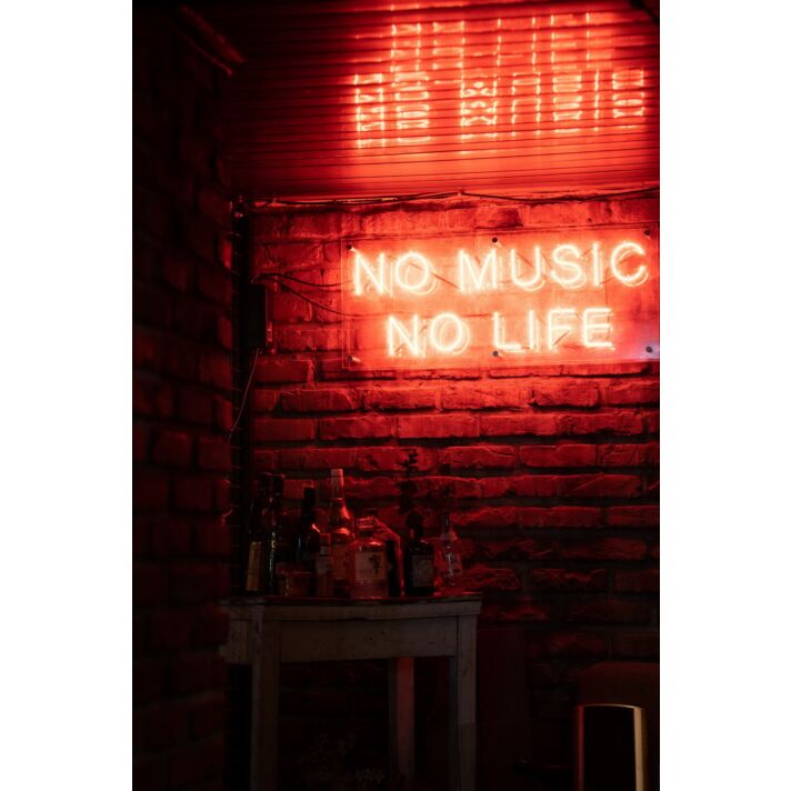 No Music No Life Neon Sign Perfect for music lovers