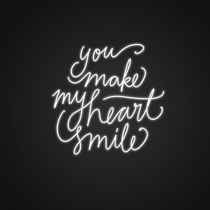 You Make My Heart Smile Neon Sign Add romance and warmth to your space