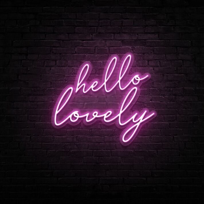 Hello Lovely Neon Sign Add a sweet and welcoming touch